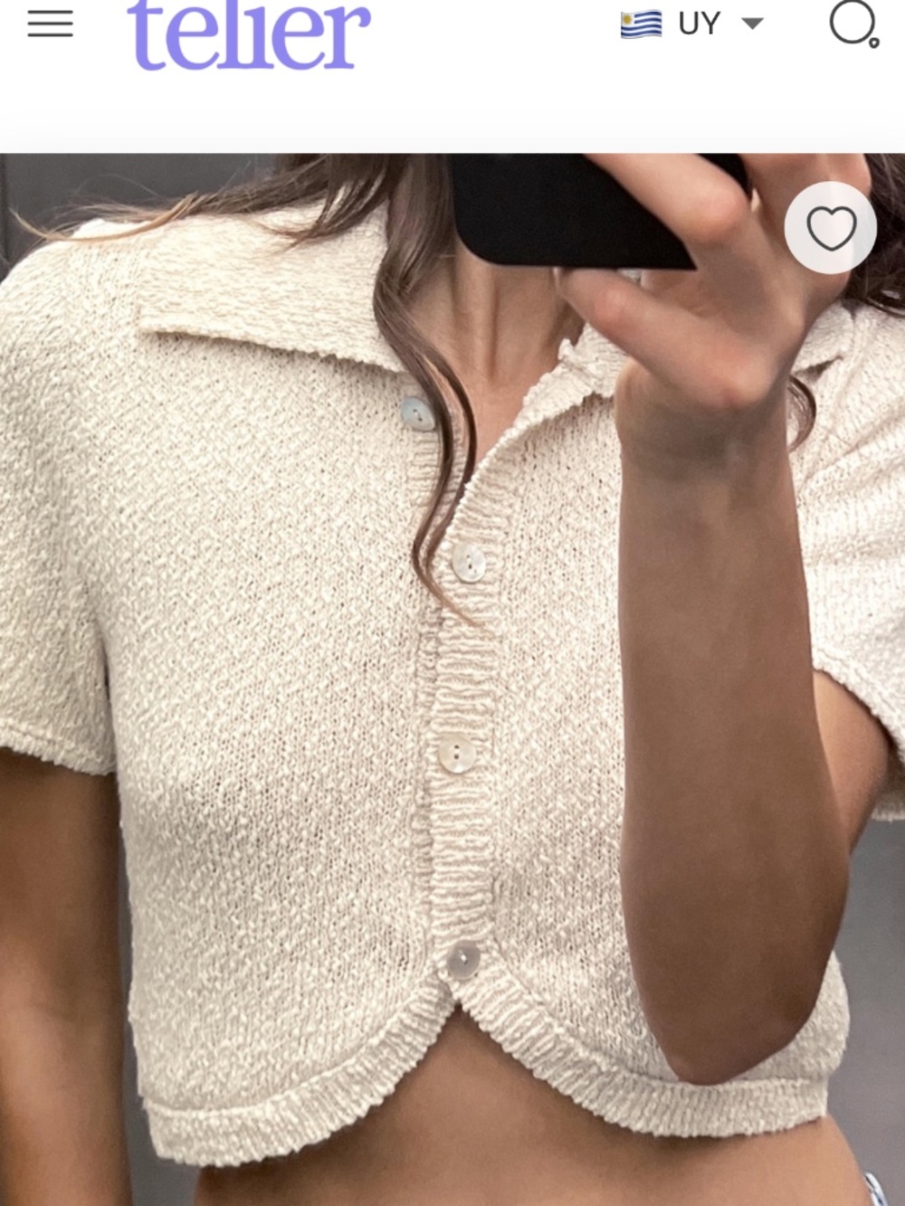 Zara cropped / collared sweater
